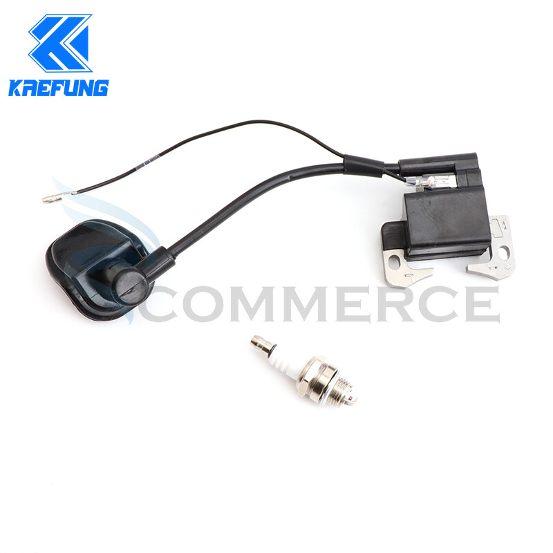 Sarkana/melna aizdedzes spole ar L7T aizdedzes sveci 43cc 47cc 49cc Mini Quad Pocket Dirt Bike ATV 2-taktu dzinēja piederumi