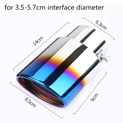 1 bucăți universale pentru mașină de evacuare auto vârf toba de eșapament țeavă din oțel inoxidabil ornamente cromate modificate mașină spate coadă gât garnitură accesorii