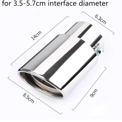 1 bucăți universale pentru mașină de evacuare auto vârf toba de eșapament țeavă din oțel inoxidabil ornamente cromate modificate mașină spate coadă gât garnitură accesorii