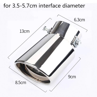 1 bucăți universale pentru mașină de evacuare auto vârf toba de eșapament țeavă din oțel inoxidabil ornamente cromate modificate mașină spate coadă gât garnitură accesorii