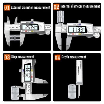 Измервателен инструмент Цифров шублер от неръждаема стомана 6\