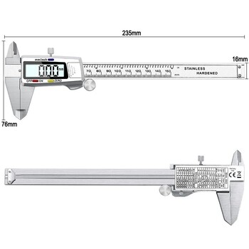 Измервателен инструмент Цифров шублер от неръждаема стомана 6\