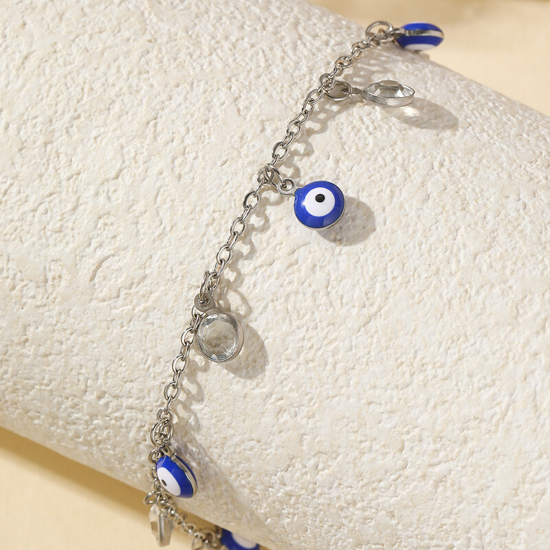 Nerūdijančio plieno kulkšnies populiarūs gaminiai Estetinė velnio akies pakabukų grandinėlė Minimalistinė kulkšnys moterims Papuošalai paplūdimio atostogos