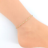 18K paauksuotas nerūdijančio plieno kojos sandalai basomis kojomis moteriški papuošalai ant kulkšnies 23–28 cm Angelai, ašarų lašeliai, 9–11 colių, atsparūs vandeniui