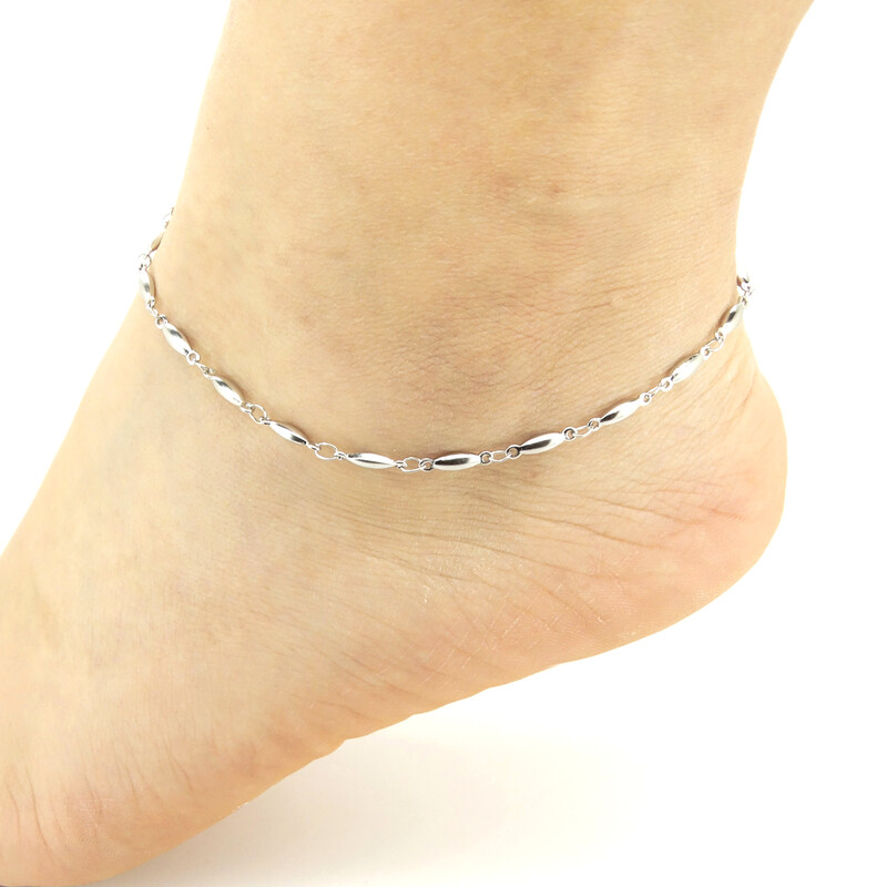 18K paauksuotas nerūdijančio plieno kojos sandalai basomis kojomis moteriški papuošalai ant kulkšnies 23–28 cm Angelai, ašarų lašeliai, 9–11 colių, atsparūs vandeniui