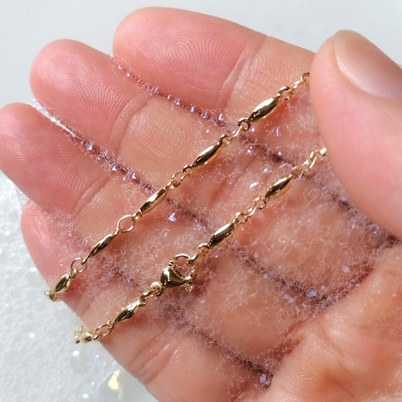 18K paauksuotas nerūdijančio plieno kojos sandalai basomis kojomis moteriški papuošalai ant kulkšnies 23–28 cm Angelai, ašarų lašeliai, 9–11 colių, atsparūs vandeniui