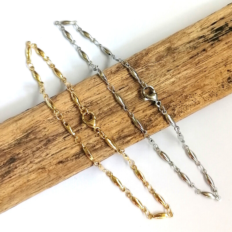 18K paauksuotas nerūdijančio plieno kojos sandalai basomis kojomis moteriški papuošalai ant kulkšnies 23–28 cm Angelai, ašarų lašeliai, 9–11 colių, atsparūs vandeniui