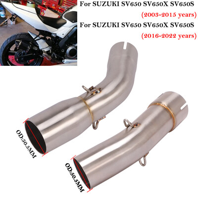 SUZUKI SV650 SV650X SV650S jaoks 2003 - 2020 2021 2022 Mootorratta väljalasketoru modifitseeritud keskmise lüliga toru ühendav 51 mm summuti