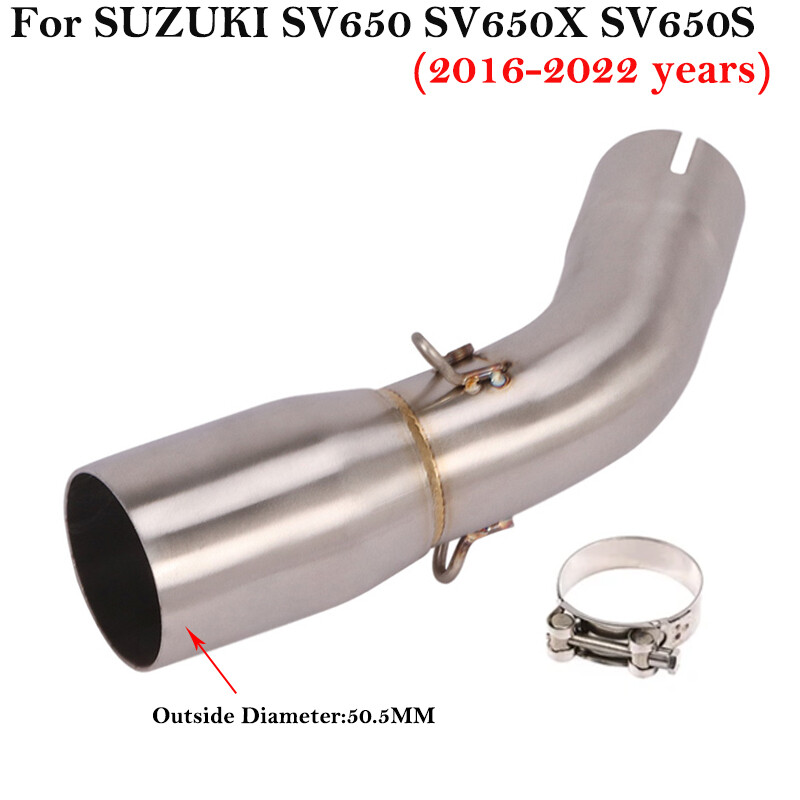 Pentru SUZUKI SV650 SV650X SV650S 2003 - 2020 2021 2022 Evacuare de evacuare pentru motocicletă, țeavă de legătură intermediară modificată, care conectează toba de eșapament de 51 mm