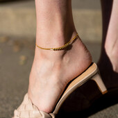 18K paauksuotas nerūdijančio plieno apvalkalas, dvigubas plieninis rutulinis, apvalus gyvatės grandinėlis, atsparus vandeniui, paprastas, išskirtinis papuošalas