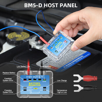 QUICKLYNKS BM5-D Car Battery Tester 12V LED 433MHz Οθόνη Head-Up Display SOH SOC Charging Battery Analyzer Tool