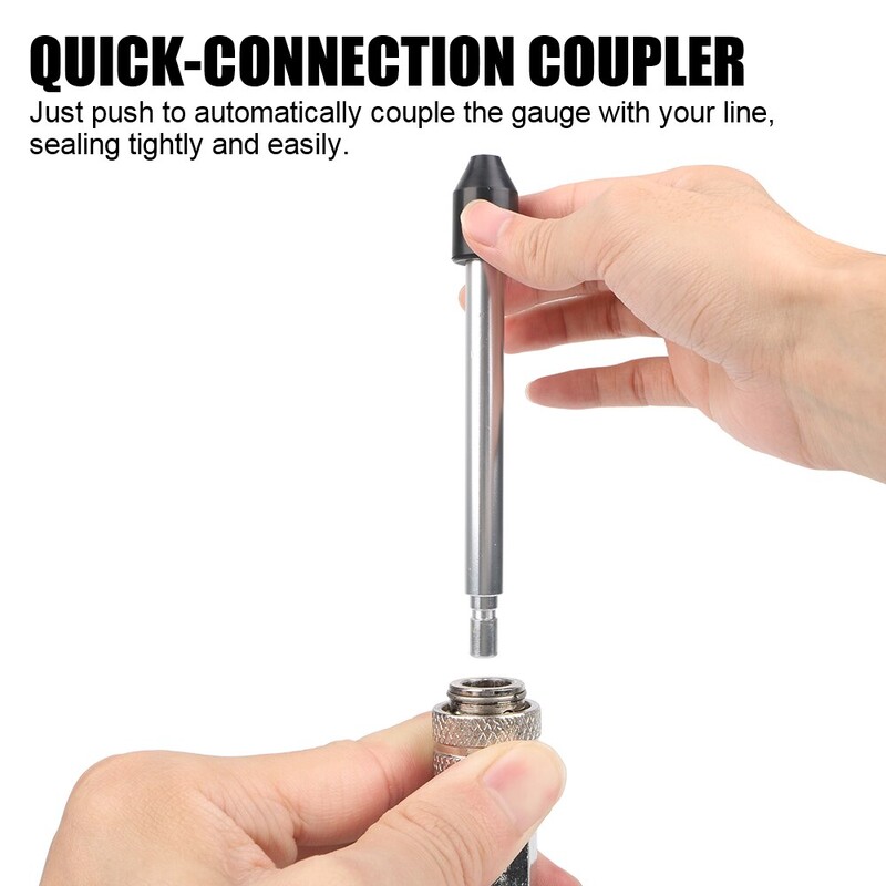 Automobilio cilindrų testerio rinkinys Benzininio variklio kompresijos matuoklis 0-300 PSI slėgio matuoklis su M10 M12 M14 M18 adapteriu