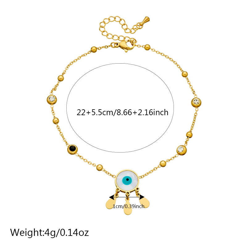 MEYRROYU 316L nerūdijančio plieno apskrito laiko skalė aukso spalvos kulkšnies mada Prabangi cirkonio pėdų grandinėlė vandeniui atspari papuošalų dovana