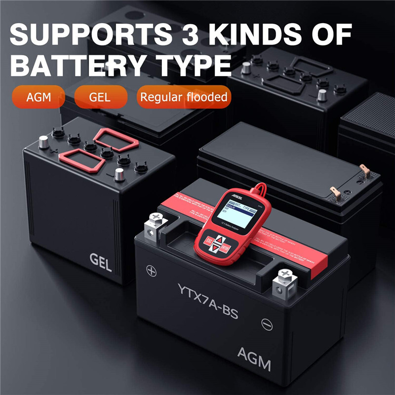 ANCEL BST200 Tester baterie auto 12V 100-1100 CCA Instrument de testare a încărcăturii celulelor necorespunzătoare Analizor digital pentru mașină, camion, motocicletă