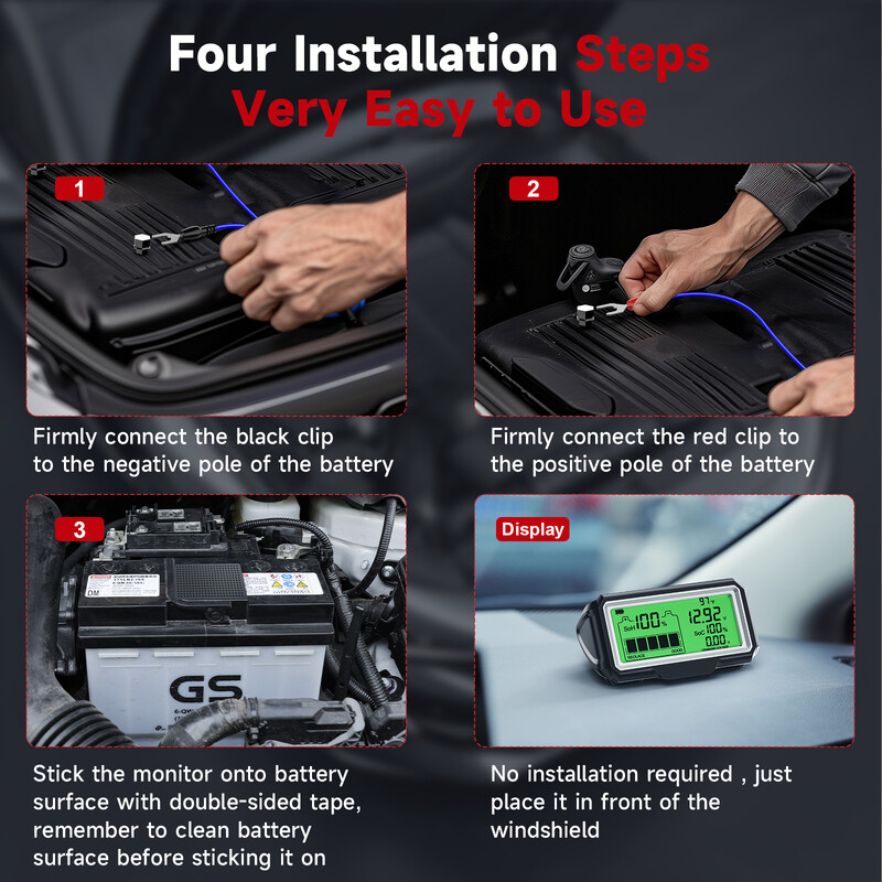 ANCEL BM200PRO 12V automobilio akumuliatoriaus talpos testeris monitoriaus LED ekranas vandeniui atsparus SOH SOC akumuliatoriaus analizatorius Comprobador Baterias Coch