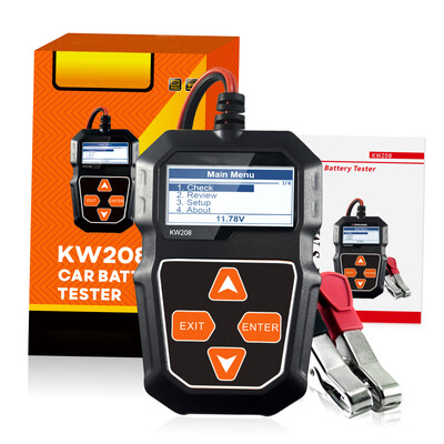 KONNWEI KW208 12V automobilio akumuliatoriaus apkrovos testeris Profesionalus automobilių kintamosios srovės generatoriaus analizatoriaus bangos formos įtampos testas automobiliui / valčiai / motociklui