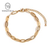 MamacitaSlay Minimalist lūpu ķēde potītes modernas sieviešu nerūsējošā tērauda rotaslietas Vacation Beach ūdensizturīgi vasaras aksesuāri