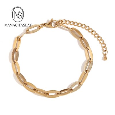 MamacitaSlay Minimalist Lip Chain jalavõrud trendikad naiste roostevabast terasest ehted Vacation Beach veekindlad suvised aksessuaarid