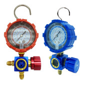 Manometru pentru colector de aer condiționat cu vizor pentru instrument de refrigerare A/C de înaltă și joasă presiune R22/R410A/R134A/R404A