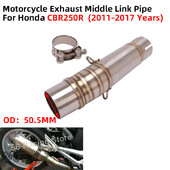 Ispušna cijev motocikla od 51 mm za Hondu CBR250R 250R 2011 - 2017 godina Cijev srednje veze Moto Escape Echappement Modificirani prigušivač