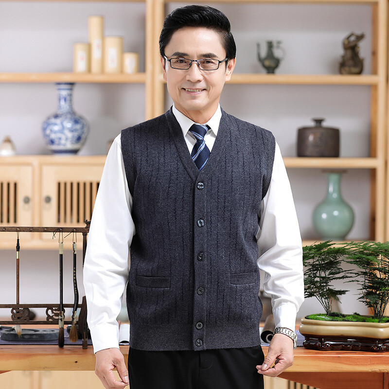 Jauna rudens un ziemas jaka bez piedurknēm V veida kakla izgriezuma jaciņa ar žakarda apakšu, ikdienas jaka bez gludekļa