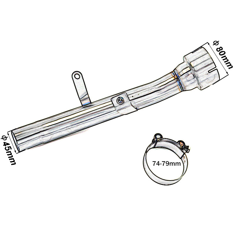 GSXS1000 GSXS1000F țeavă de legătură de evacuare Decat Race Eliminator din oțel inoxidabil potrivit pentru Suzuki GSX-S 1000 / F 2015-2019 2017 2018