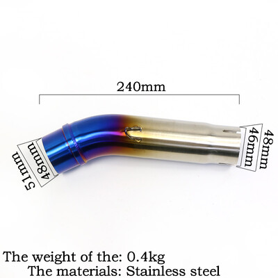 Toba de eșapament pentru motocicletă țeavă mijlocie țeavă de legătură pentru Suzuki GSXR 600 750 2011 2012 2013 2014 2015 GSX-R600 gsxr 750 de evacuare