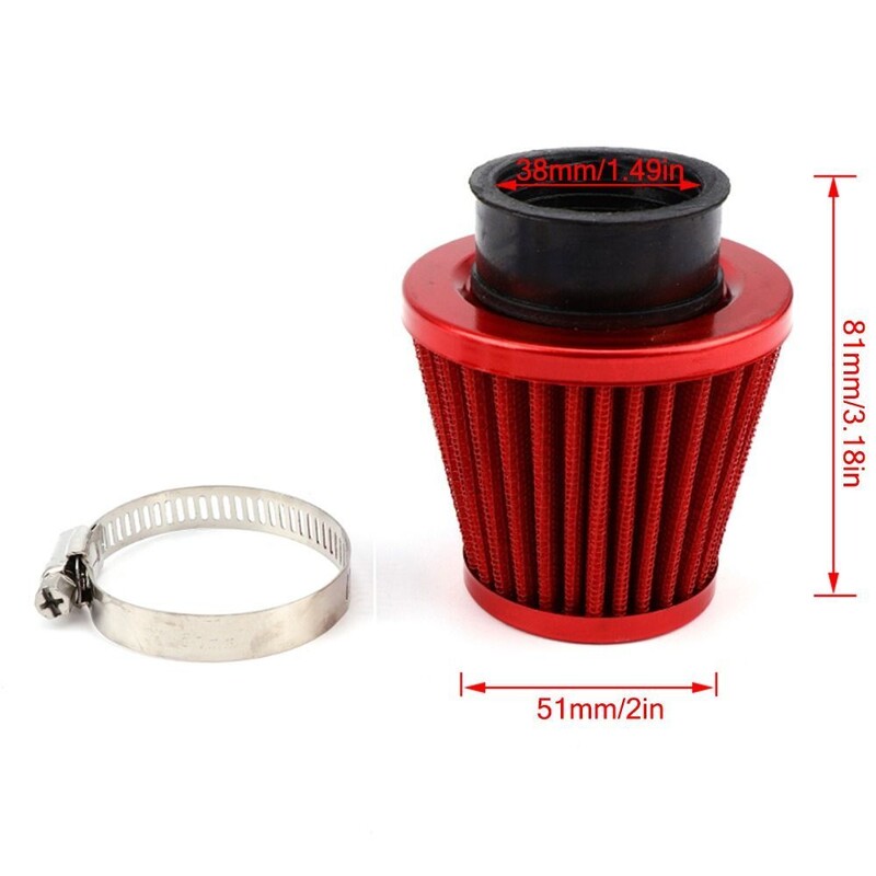 Kit de inducție de admisie pentru motocicletă Filtru de aer multicolor pentru motociclete pentru accesorii de modificare a motocicletei 50cc 110cc 125cc