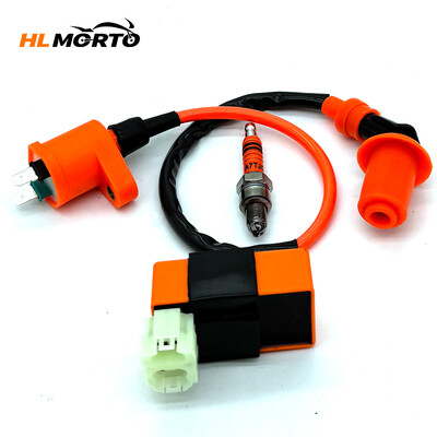 „Performance Racing“ 6 kontaktų kintamosios srovės CDI dėžutės uždegimo ritė A7TJC uždegimo žvakė, skirta GY6 50 80 110 125 150 cc mopedo motorolerio ATV Go Kart