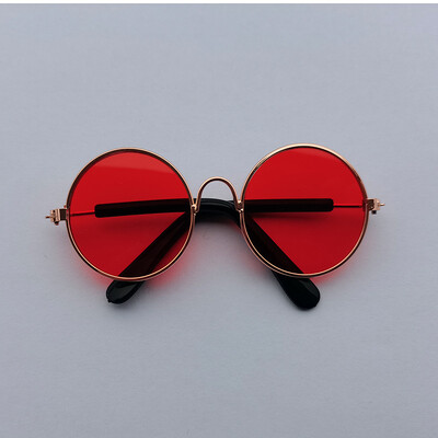 Šunų akiniai nuo saulės Pet Cat Produktai Senoviniai apvalios širdies šuniukų kačiuko galvos apdangalai Akių dėvėjimas Nuotraukų rekvizitai Dekoras šunims Akiniai Akiniai