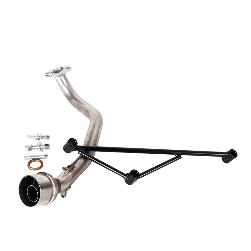 Skirta Yamaha GY6 125 GY6-150 visiems metams motociklo išmetimo sistemos priekinės antraštės vamzdis vidurinis jungties vamzdis nerūdijantis plienas