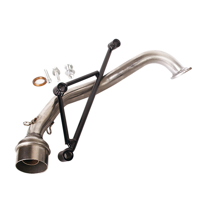 Skirta Yamaha GY6 125 GY6-150 visiems metams motociklo išmetimo sistemos priekinės antraštės vamzdis vidurinis jungties vamzdis nerūdijantis plienas