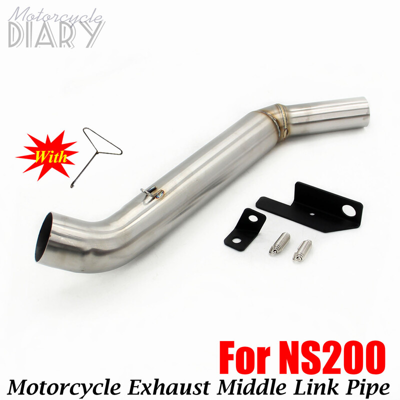 NS200 NS 200, skirtas BajajPulsar NS200 51 mm pabėgimo motociklo slydimo motociklo išmetimo galvutės vidurinės jungties vamzdžio lenktyninio dviračio alkūninio motociklo