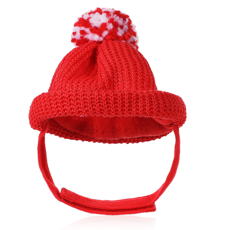 Čiapka Beanie pre psov, vianočná červená zimná čiapka Santa Puppy pre mačky