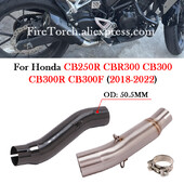 Motociklo išmetimo modifikuoti Escape Moto vidurinės jungties vamzdinis dviratis skirtas HONDA CB250R CBR300 CB300 CB300R CB300F CB 250R 300R 2018–2022 m.