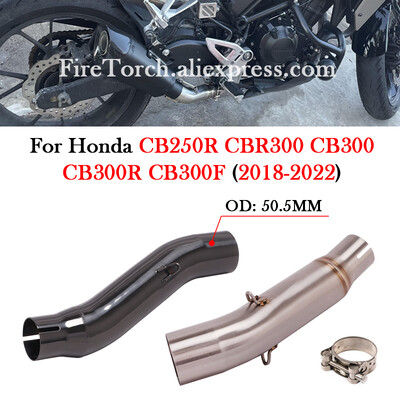 Motocikla izplūdes Modify Escape Moto Middle Link Pipe Bike priekš HONDA CB250R CBR300 CB300 CB300R CB300F CB 250R 300R 2018 - 2022