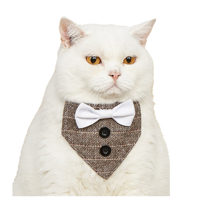 Helovino kalėdinė katė Graži peteliškė trikampis šalikas Apykaklės mados kostiumas naminiams gyvūnėliams trikampis šalikas