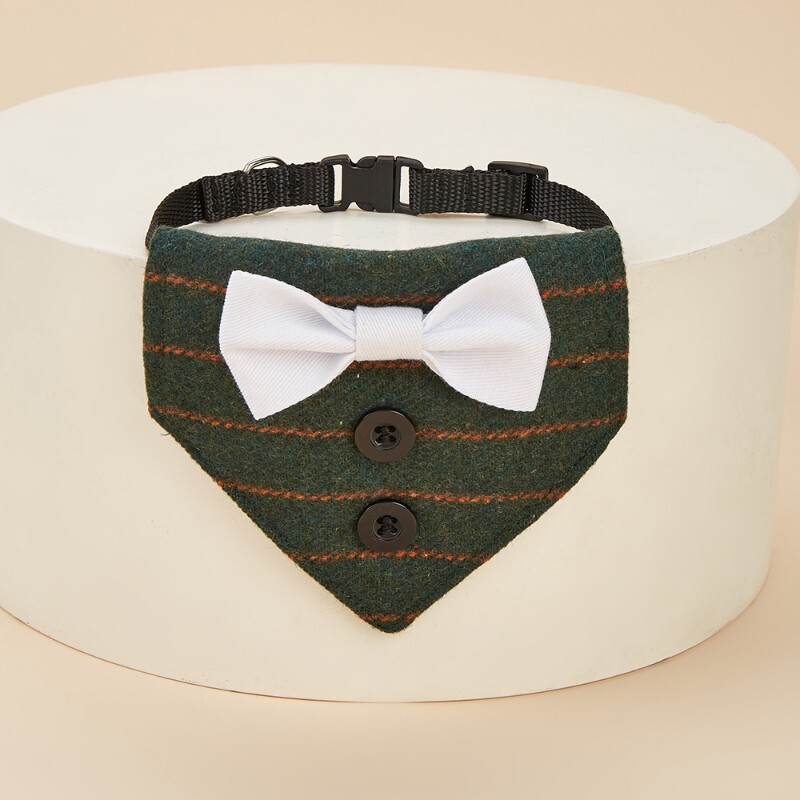 Helovino kalėdinė katė Graži peteliškė trikampis šalikas Apykaklės mados kostiumas naminiams gyvūnėliams trikampis šalikas