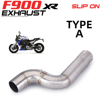 Užslyskite BMW F900 F900R F900XR motociklo išmetamųjų dujų modifikuotas duslintuvas Escape Moto Tube vidurinės jungties vamzdis