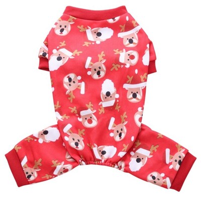 Juokingas Pet Cosplay Kalėdų Kalėdų Senelio kostiumas Helovinas tinka katėms ir šunims