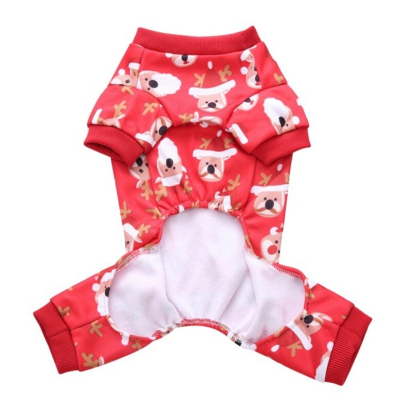 Juokingas Pet Cosplay Kalėdų Kalėdų Senelio kostiumas Helovinas tinka katėms ir šunims