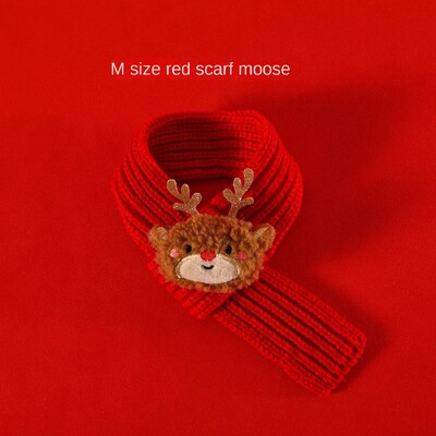 Naminių gyvūnėlių kalėdinė skara Reguliuojama apykaklė Miela katės megzta juostele Kalėdų Senelio skara Šventinė dovana gyvūnėliui Laimingų Naujųjų Metų naminių gyvūnėlių plaukų aksesuarai