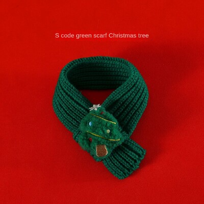 Naminių gyvūnėlių kalėdinė skara Reguliuojama apykaklė Miela katės megzta juostele Kalėdų Senelio skara Šventinė dovana gyvūnėliui Laimingų Naujųjų Metų naminių gyvūnėlių plaukų aksesuarai