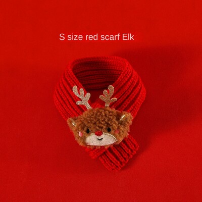 Naminių gyvūnėlių kalėdinė skara Reguliuojama apykaklė Miela katės megzta juostele Kalėdų Senelio skara Šventinė dovana gyvūnėliui Laimingų Naujųjų Metų naminių gyvūnėlių plaukų aksesuarai