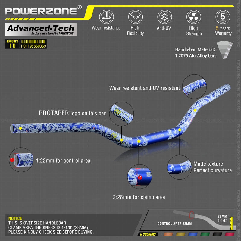 Pelēka alumīnija 28mm 1-1/8" stūre motocikliem moto MX CR CRF CRM XR YZ YZF WR WRF DR DRX RM RMZ EX 85 125 200 250 400 650