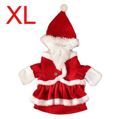Šuns kalėdinė suknelė Kostiumas Naminis Kalėdų Senelis Drabužiai Aksominės suknelės ir Kalėdų Senelio kepurė Helovino vakarėliams ir Kalėdų šventėms