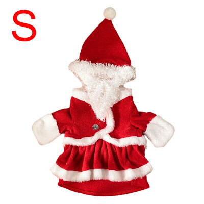 Šuns kalėdinė suknelė Kostiumas Naminis Kalėdų Senelis Drabužiai Aksominės suknelės ir Kalėdų Senelio kepurė Helovino vakarėliams ir Kalėdų šventėms