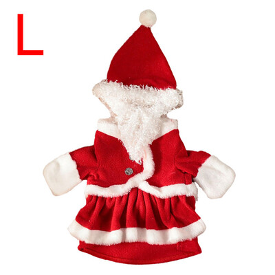 Šuns kalėdinė suknelė Kostiumas Naminis Kalėdų Senelis Drabužiai Aksominės suknelės ir Kalėdų Senelio kepurė Helovino vakarėliams ir Kalėdų šventėms