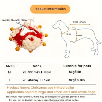 Нова сладка котка Коледна плетена бандана нагръдник яка ръчно изработена плетена на една кука лигавник куче малко куче котка празнична украса яка бижута