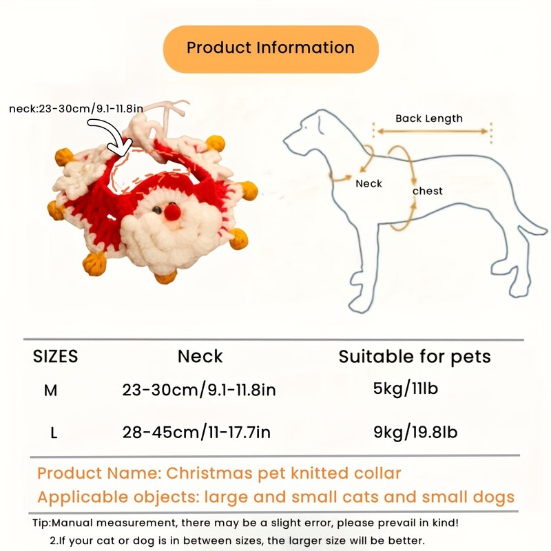 Nauja miela kačių kalėdinė megzta juosta su antkrūtiniu apykaklė Rankų darbo nerta antkrūtiniu šuo Mažo šuns katės šventinė puošmena apykaklės papuošalai